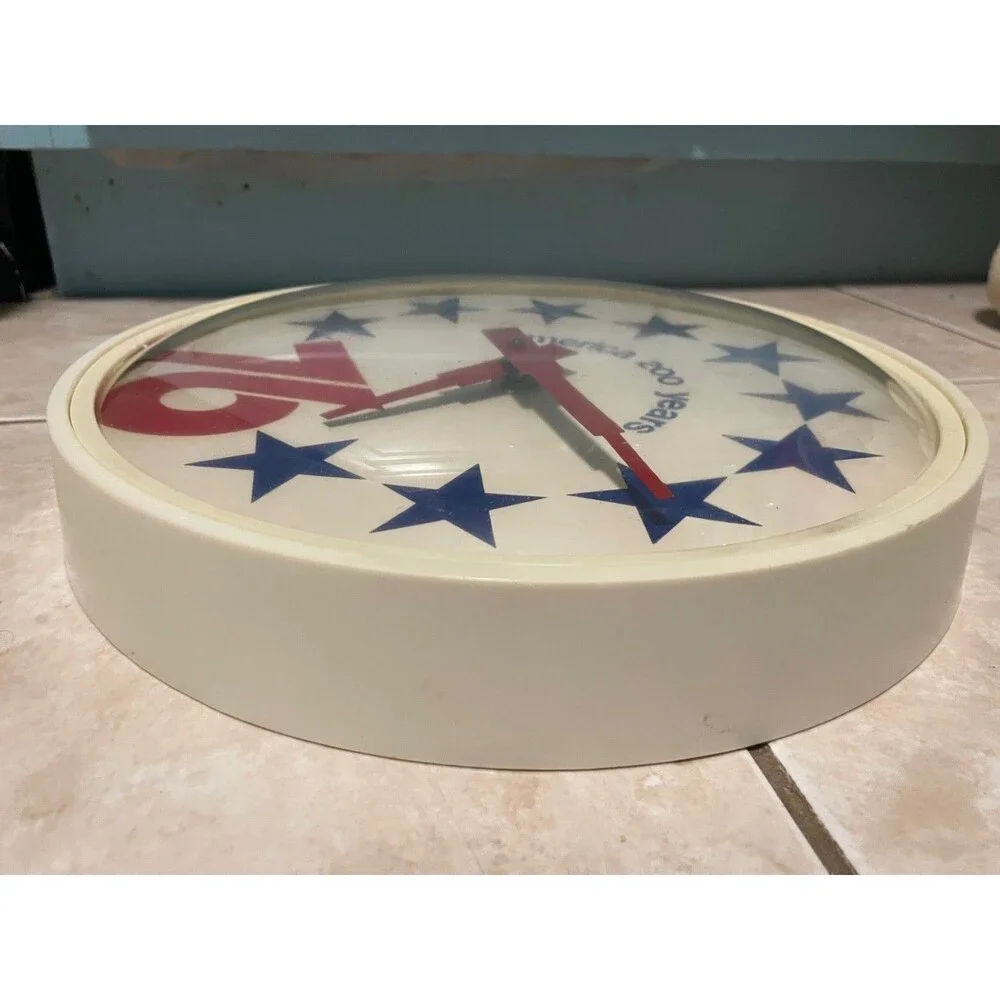 Vintage Franklin America Bicentennial Wall Clock glass front German clockworks